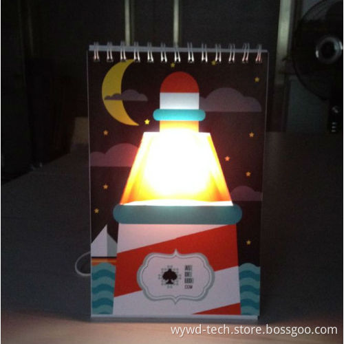 Modern innovative led electric usb lamps page a day calendar